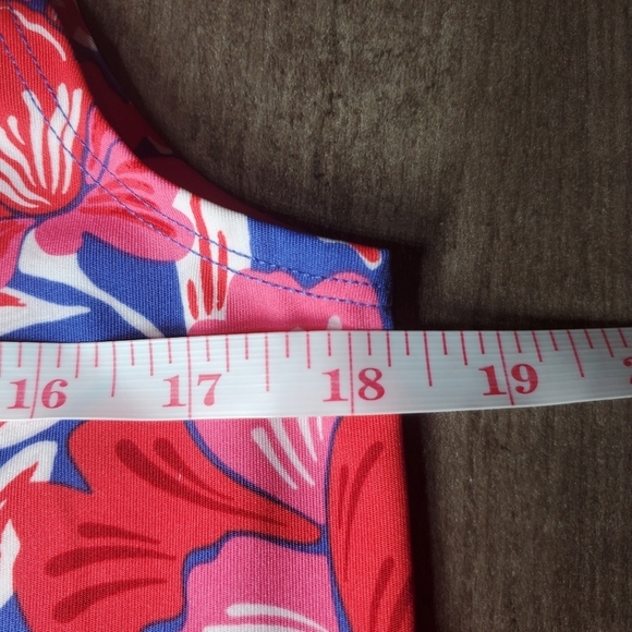 Sigrid Olsen Golf & Tennis Blue Pink White Floral Dress Women's Size Large NWOT - Picture 12 of 13